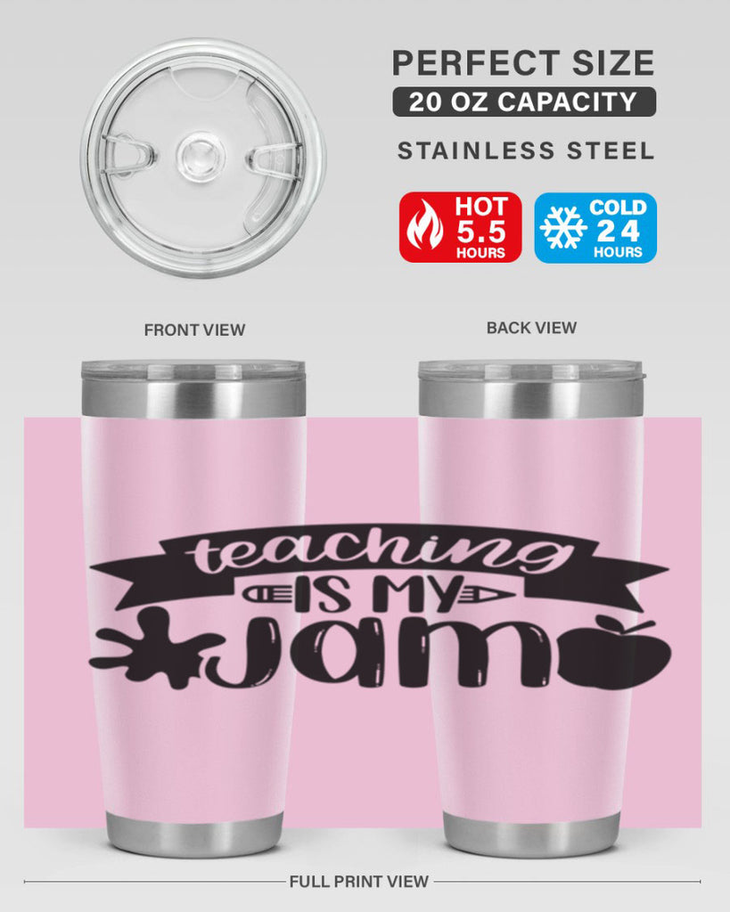 Teaching Is My Jam Style 40#- teacher- tumbler