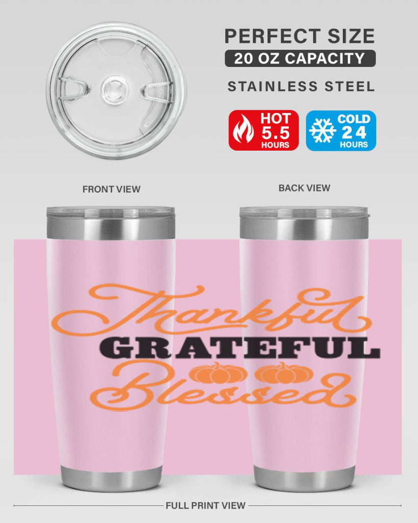 Thankful Grateful Blessed 604#- fall- Tumbler