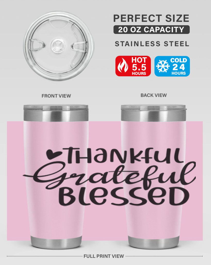 Thankful Grateful Blessed 605#- fall- Tumbler