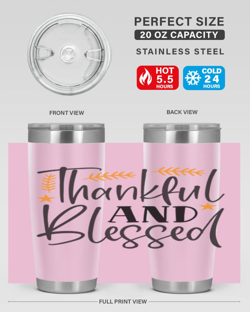 Thankfulandblessed 608#- fall- Tumbler