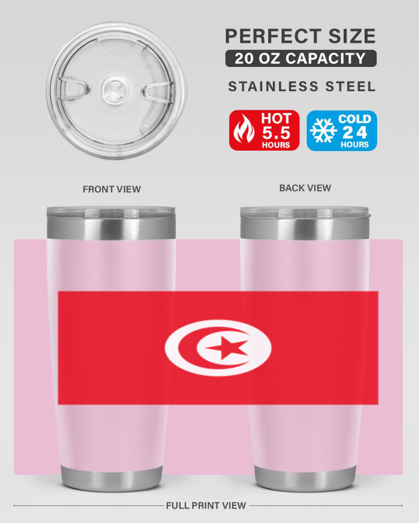 Tunisia 18#- world flags- Tumbler