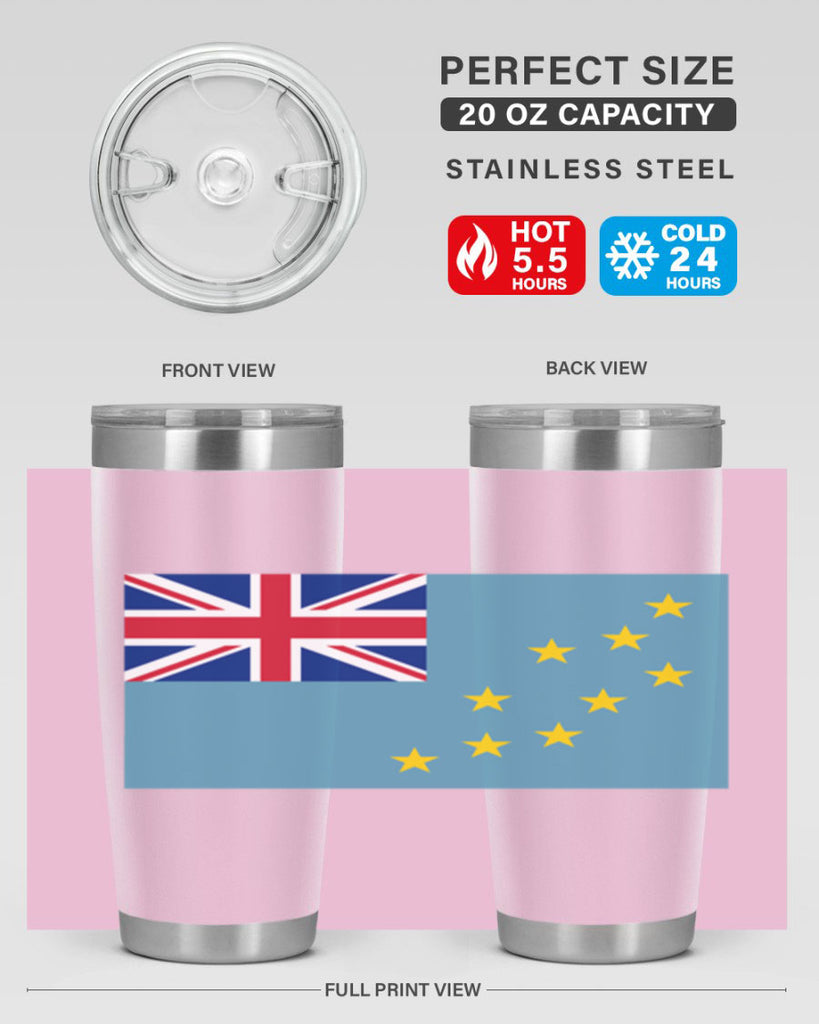 Tuvalu 15#- world flags- Tumbler