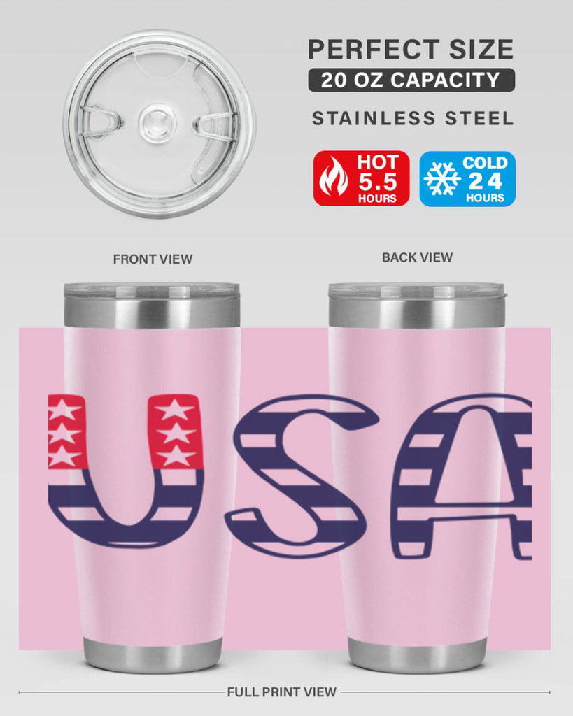 USA Style 184#- Fourt Of July- Tumbler