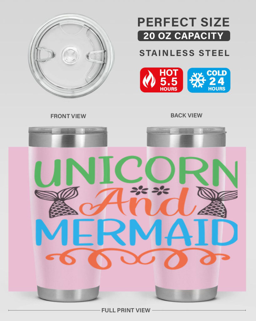 Unicorn And Mermaid 659#- mermaid- Tumbler