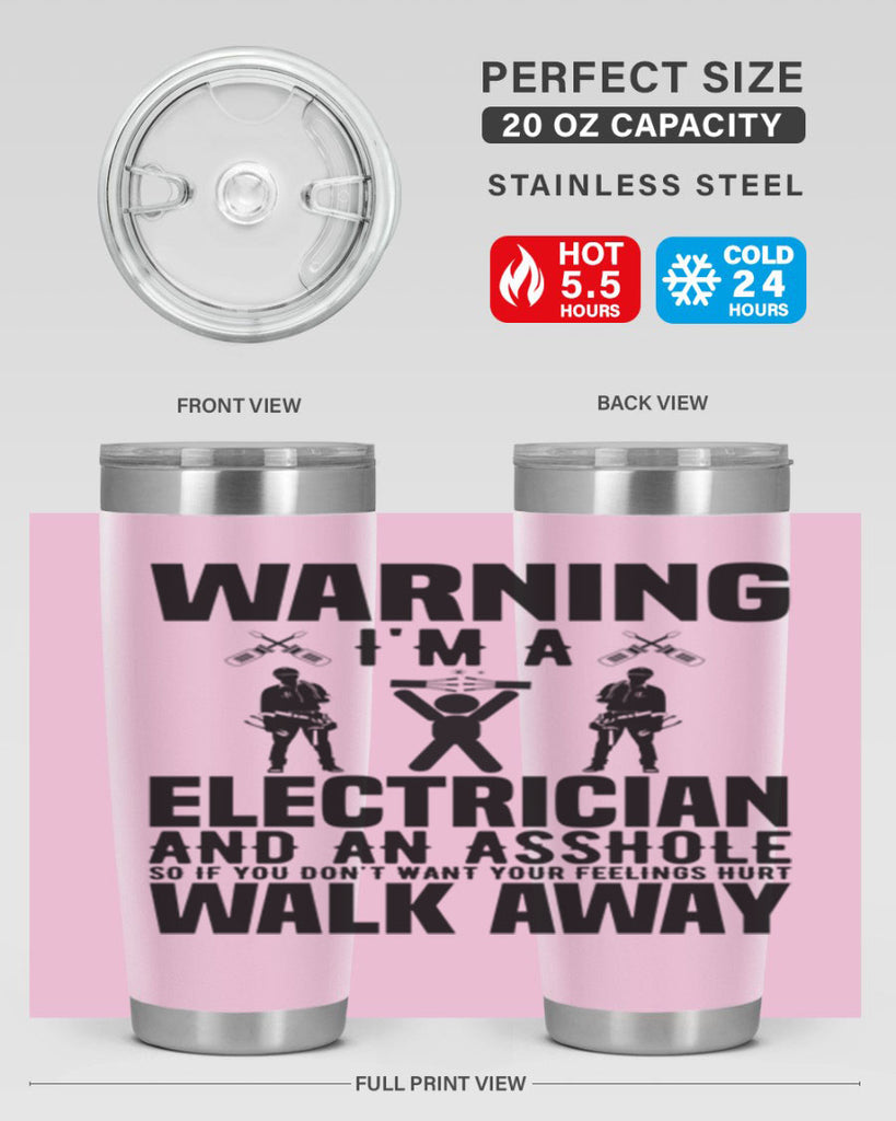 Warning Style 4#- electrician- tumbler