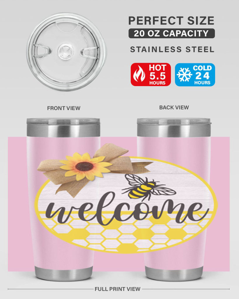 Welcome Bee and hive Mockup566#- spring- Tumbler