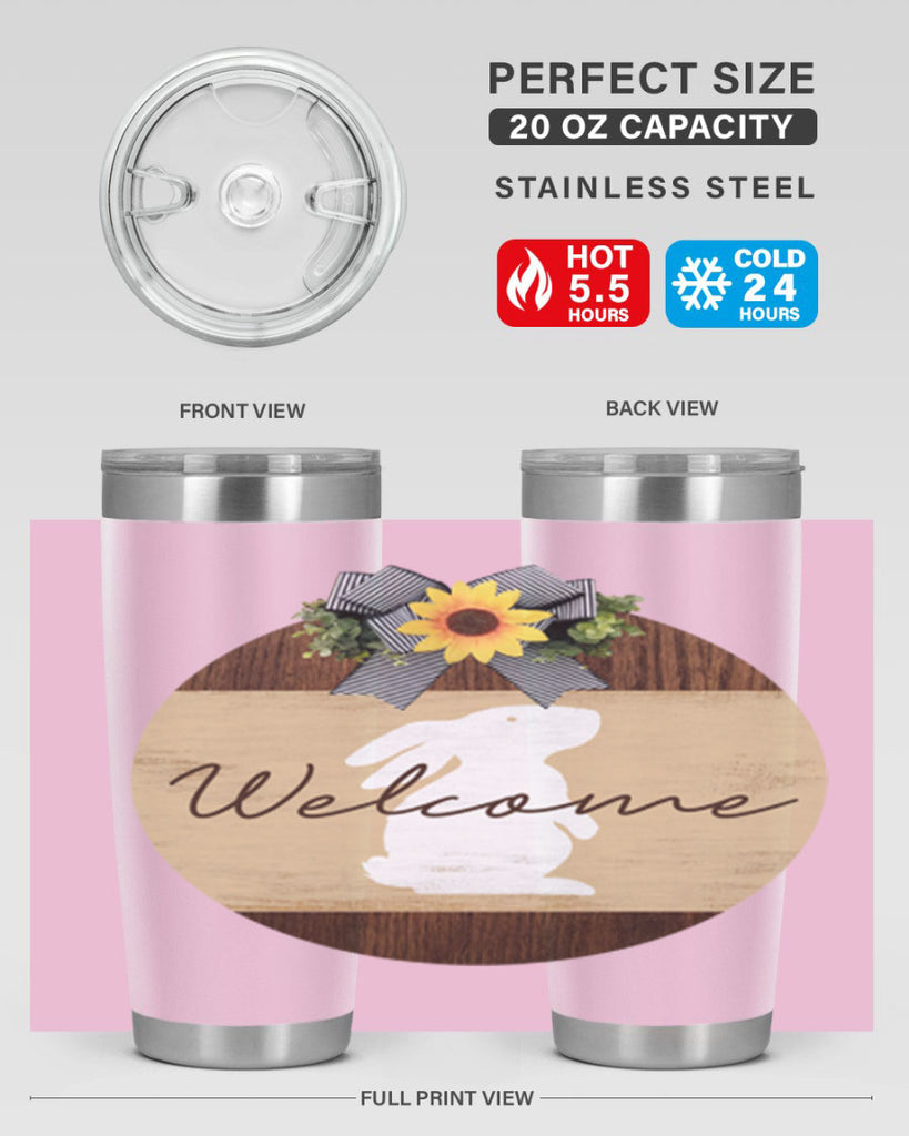 Welcome Bunny Mockup568#- spring- Tumbler