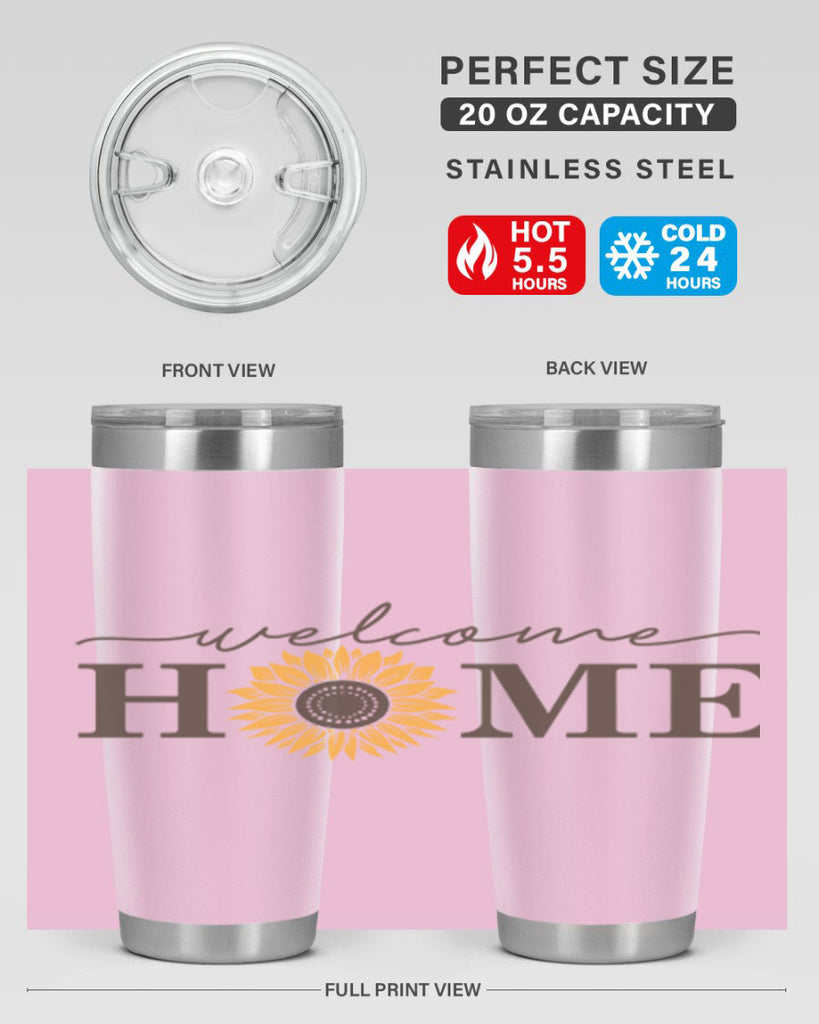 Welcome Home sunflower573#- spring- Tumbler