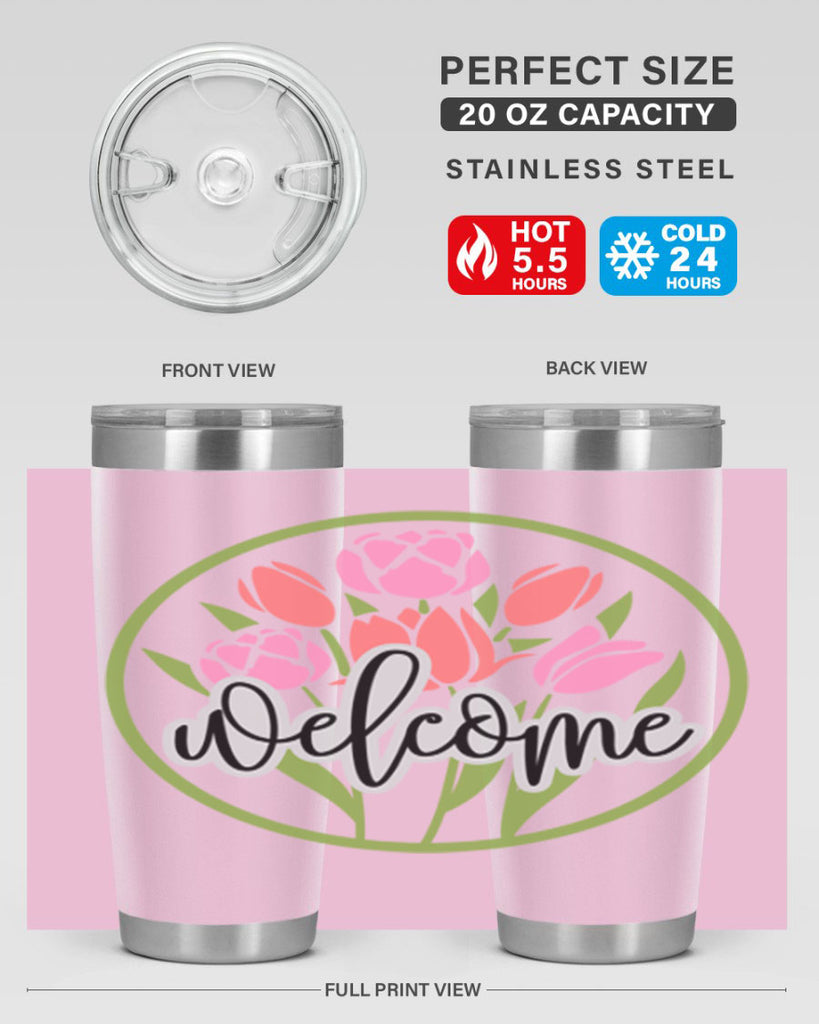 Welcome flowers bouquet571#- spring- Tumbler