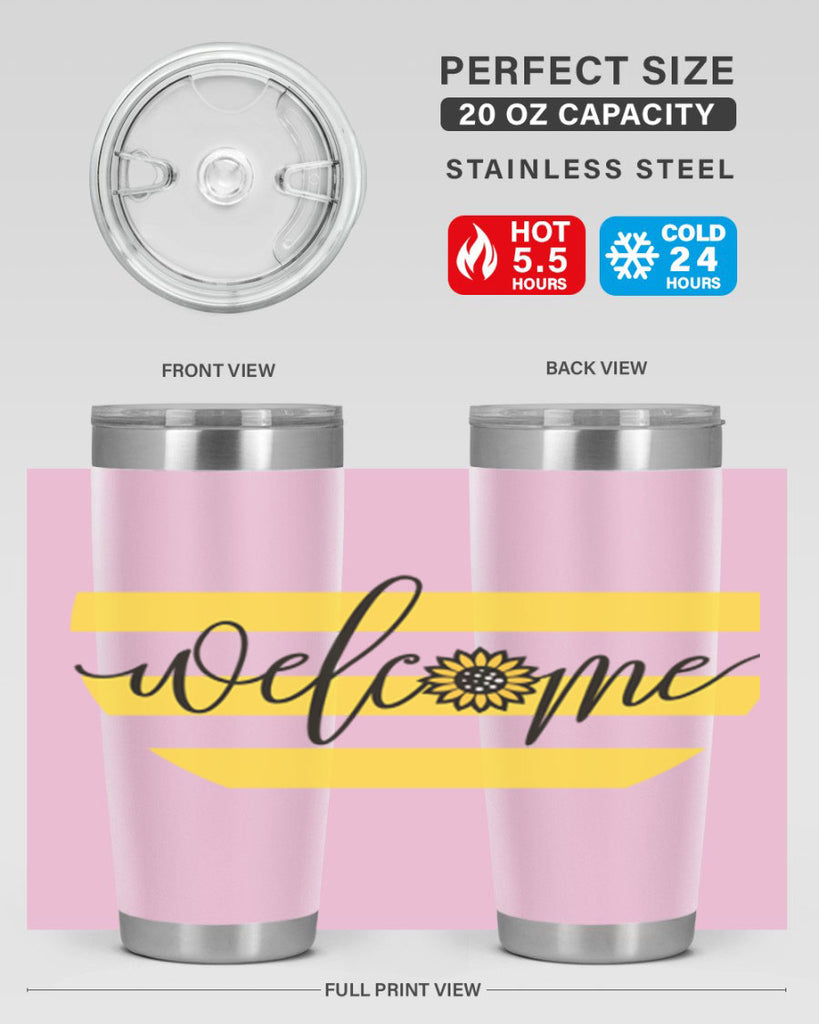 Welcome with sunflower592#- spring- Tumbler