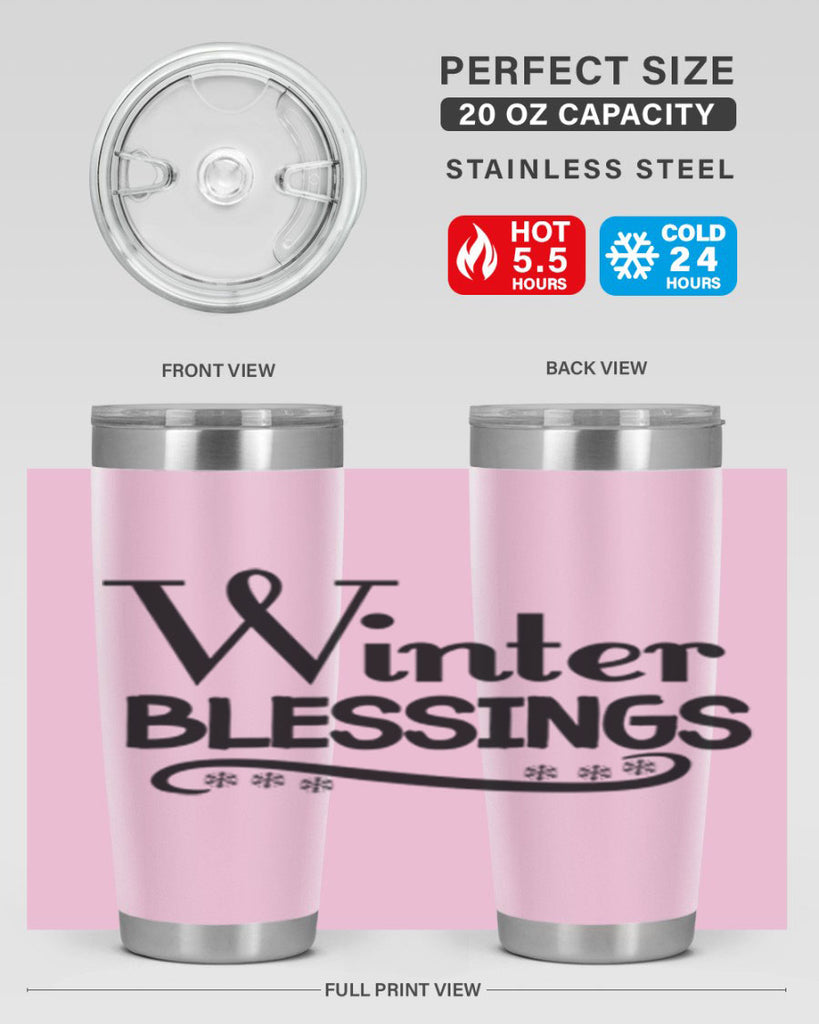 Winter Blessings 493#- winter- Tumbler