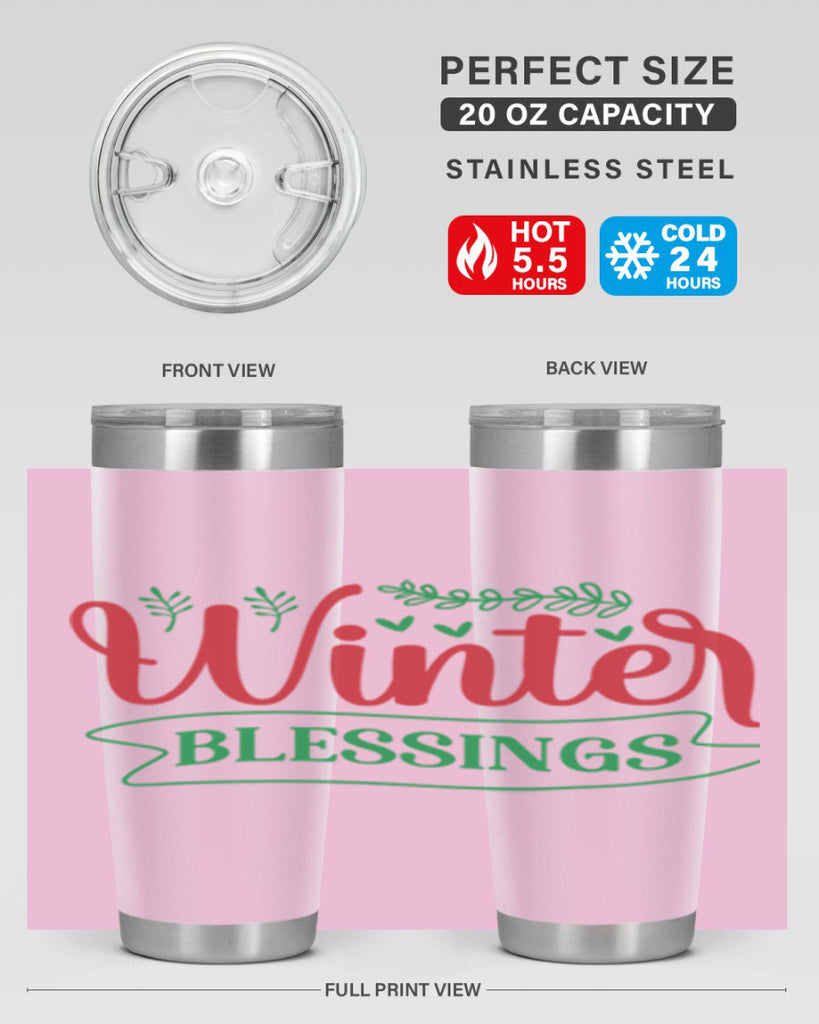 Winter Blessings 494#- winter- Tumbler