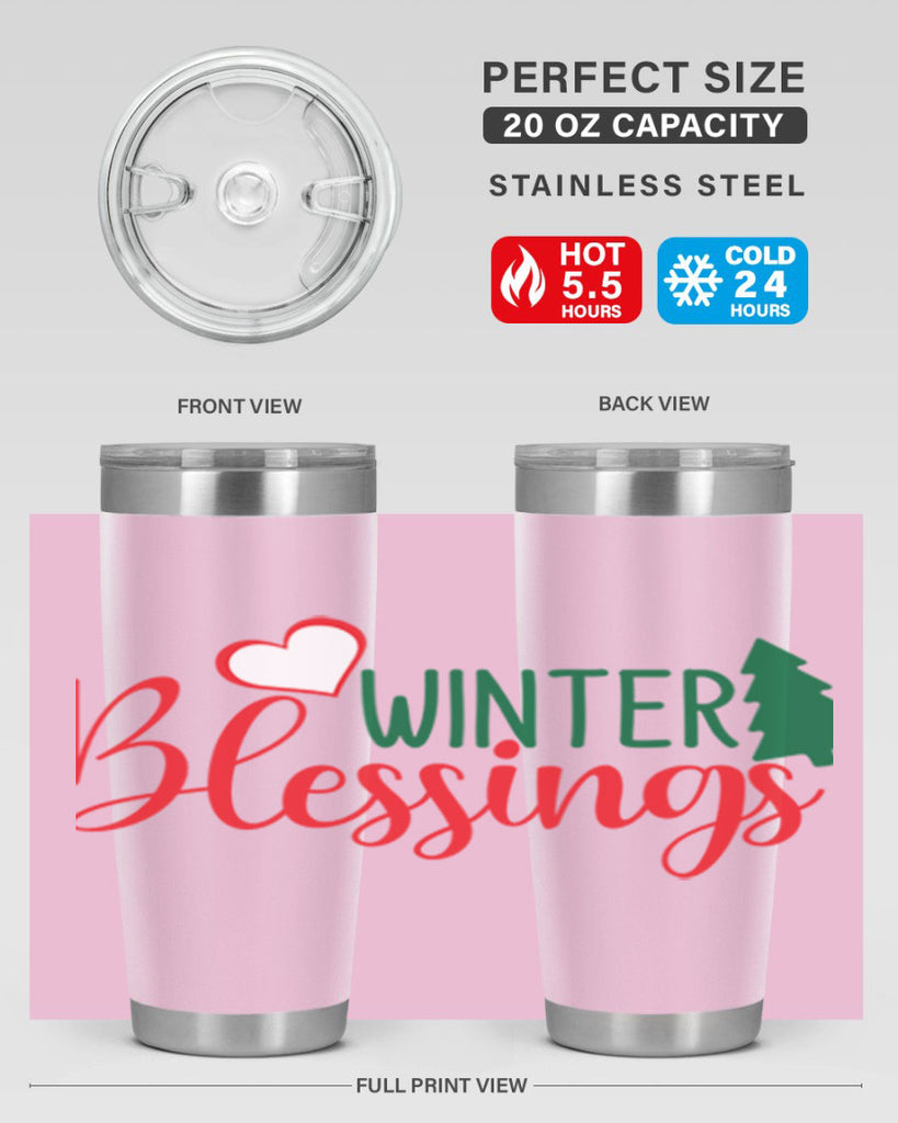 Winter Blessings 546#- winter- Tumbler