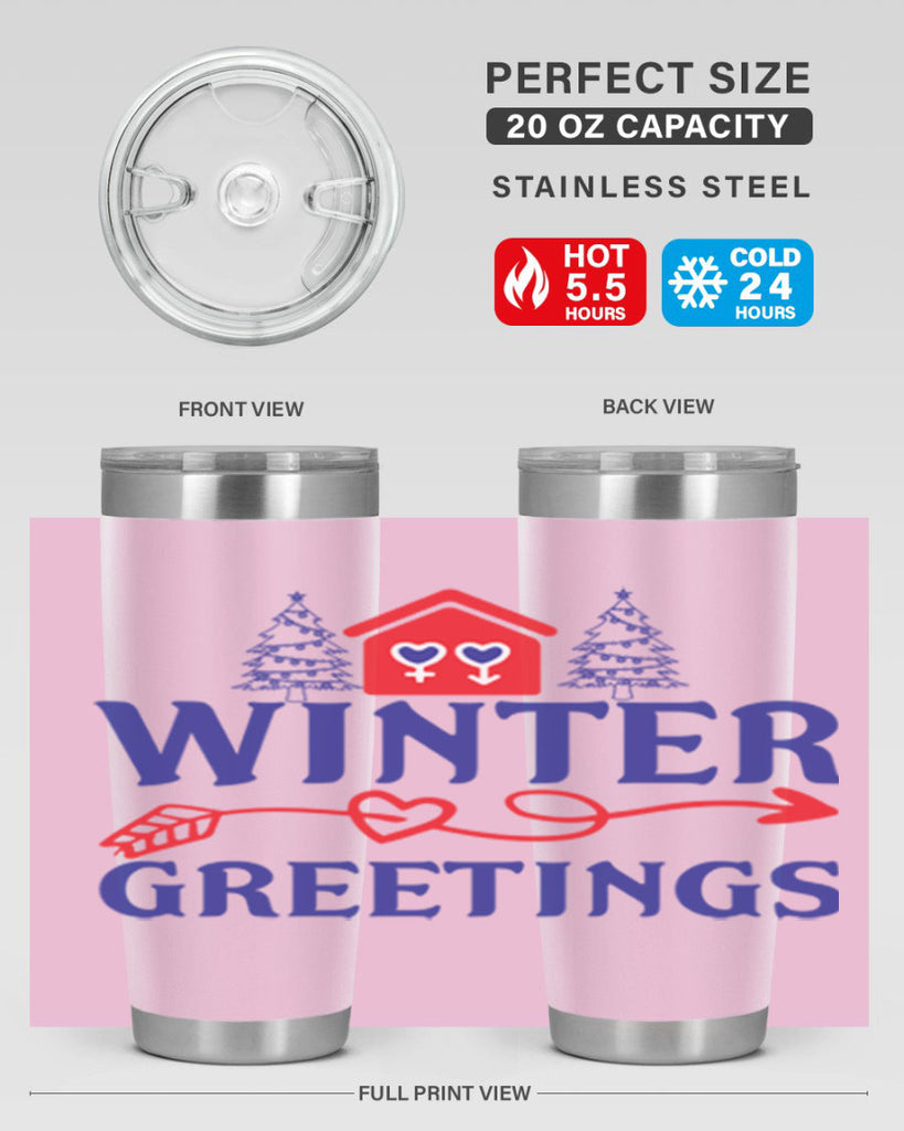 Winter Greetings 551#- winter- Tumbler