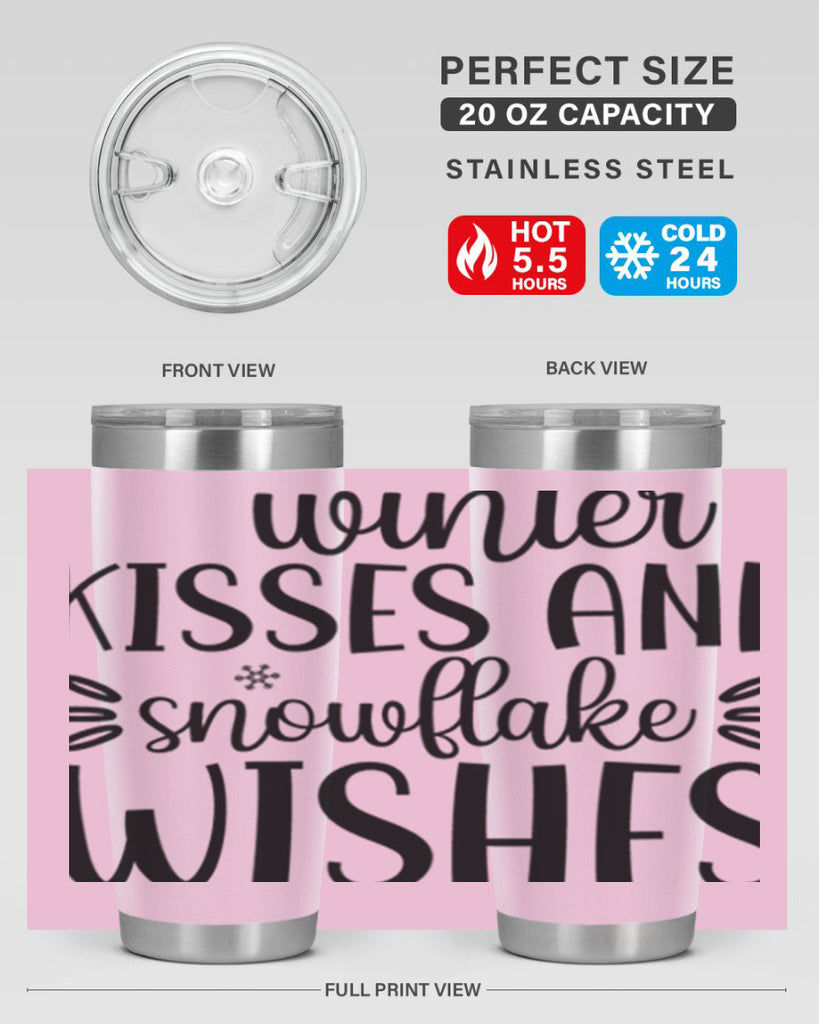 Winter Kisses And Snowflake Wishes517#- winter- Tumbler