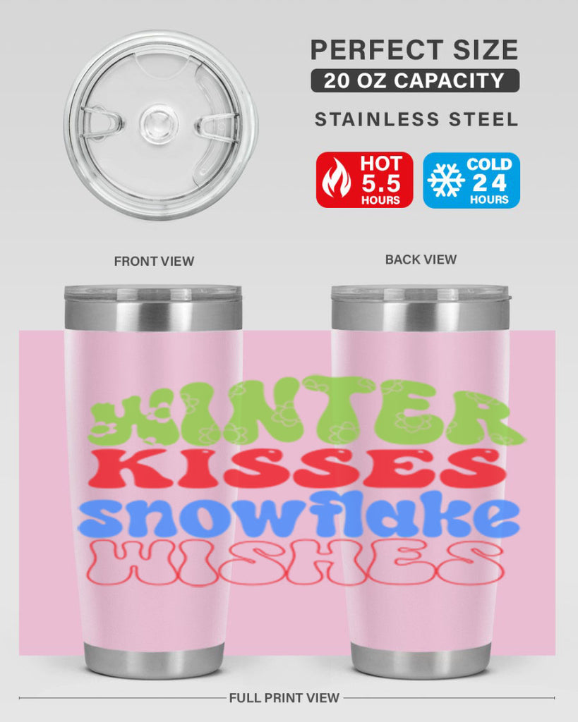 Winter kisses snowflake wishes 520#- winter- Tumbler