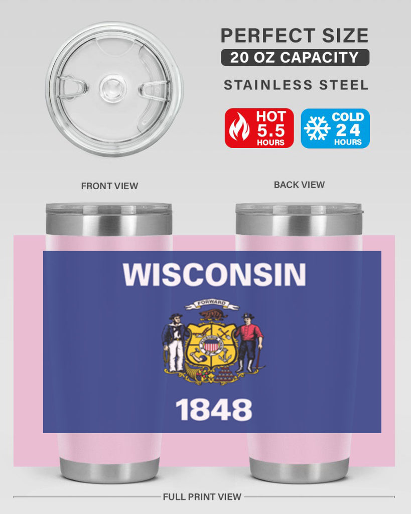 Wisconsin 2#- stateflags- Tumbler