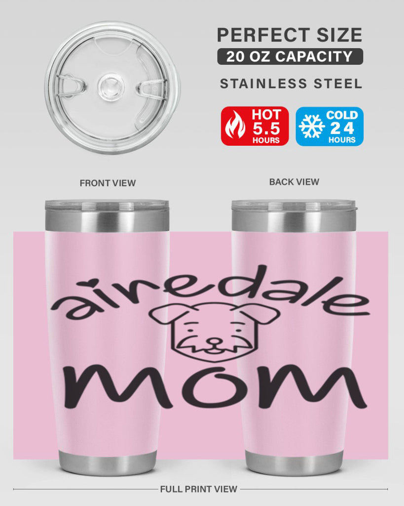 airedale mom 224#- mom- Tumbler