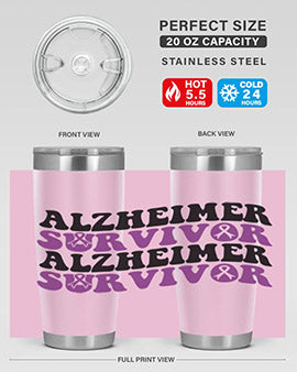 alzheimer survivor 9#- alzheimers- Tumbler