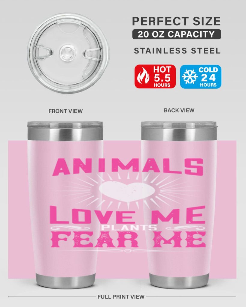 animals love me 102#- vegan- Tumbler