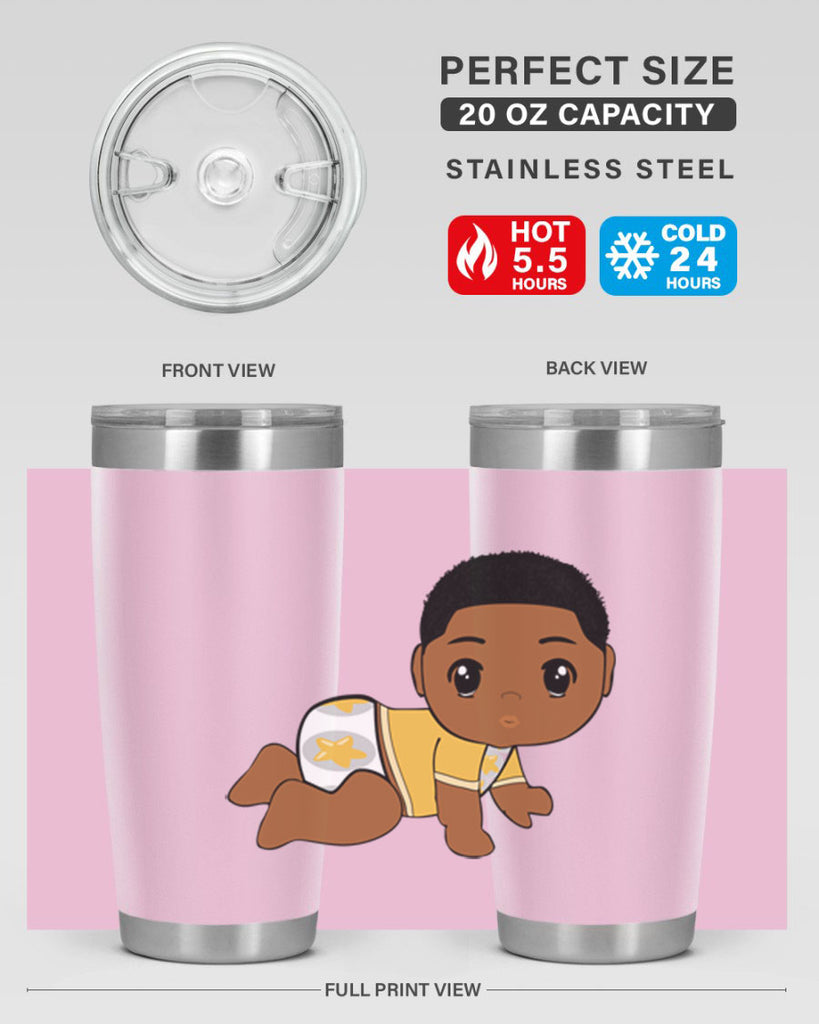 black baby boy 2#- black men - boys- tumbler