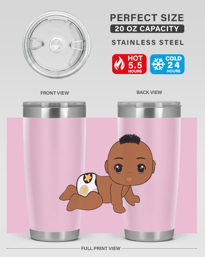 black baby boy 6#- black men - boys- tumbler