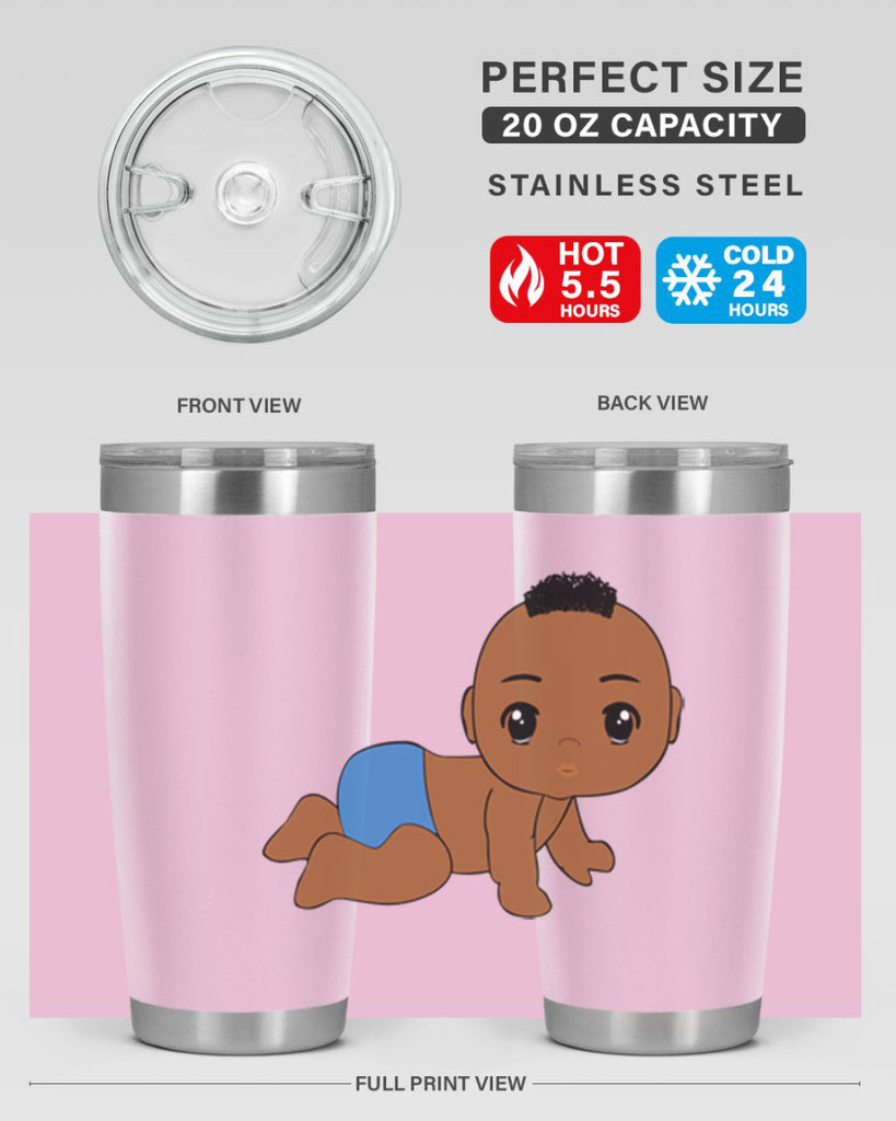 black baby boy 9#- black men - boys- tumbler