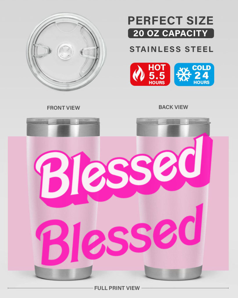 blessed barbie 193#- black words phrases- Cotton Tank