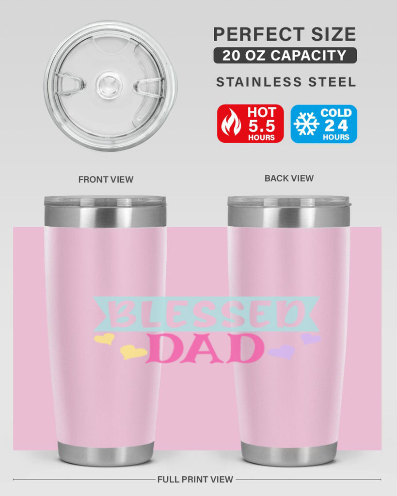 blessed dad 37#- dad- Tumbler