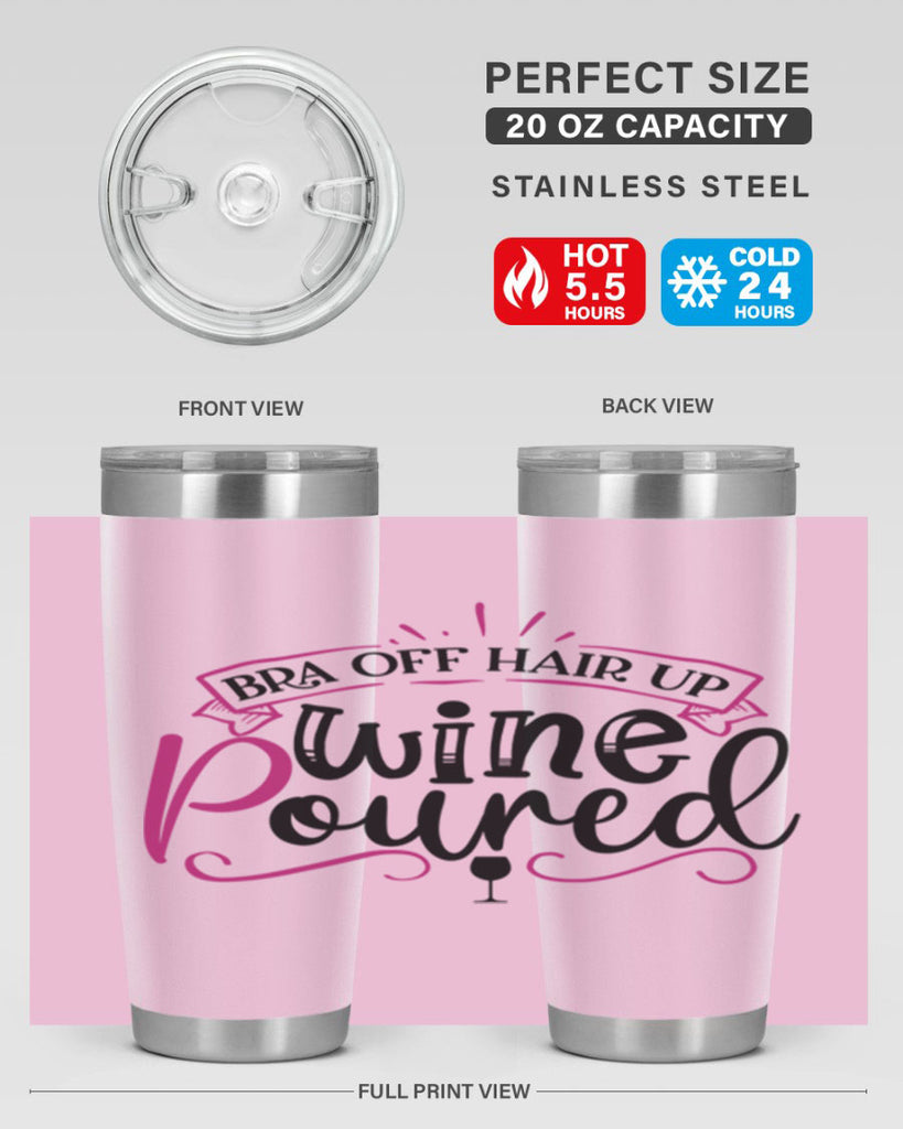 bra off hair up wine poured 206#- wine- Tumbler