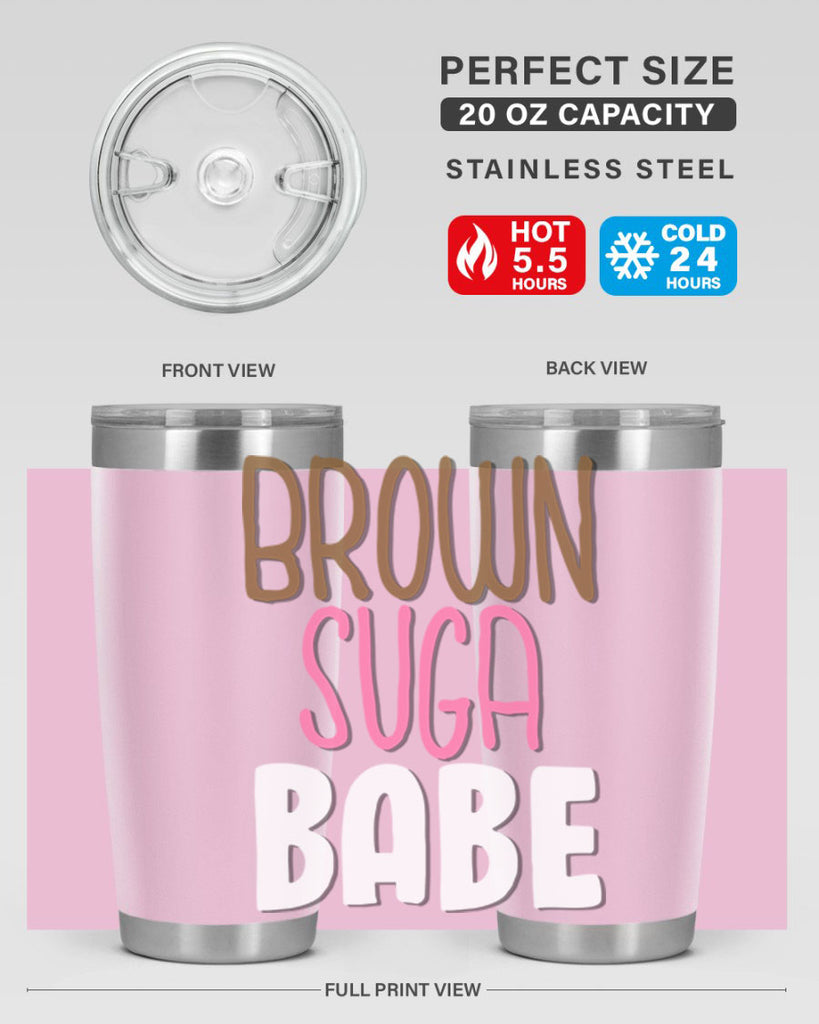 brown suga babe 190#- black words phrases- Cotton Tank