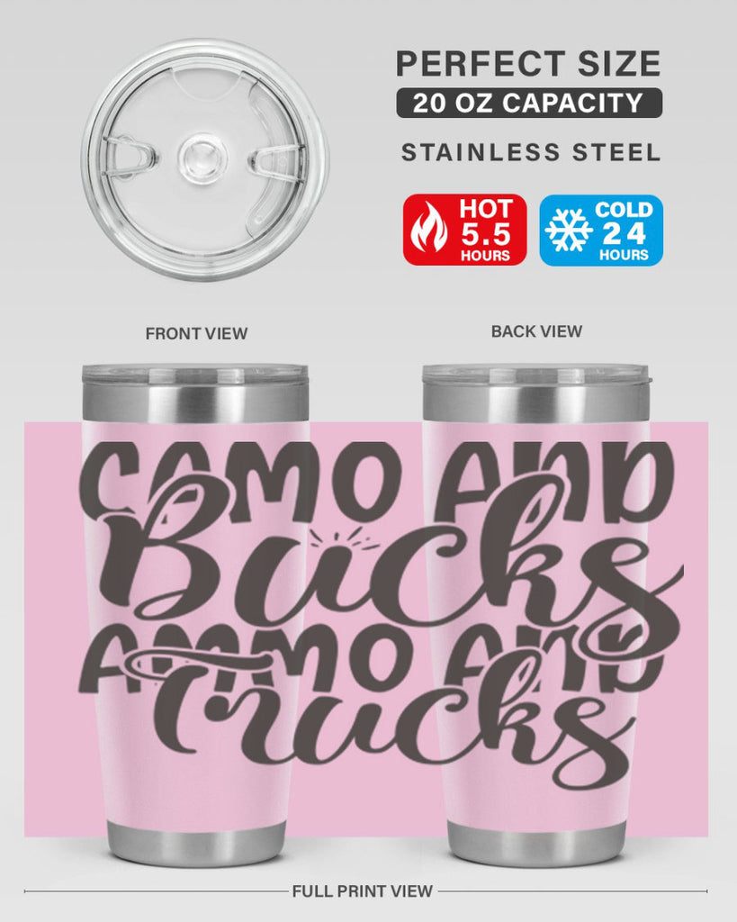 camo and bucks ammo and trucks 18#- hunting- Tumbler