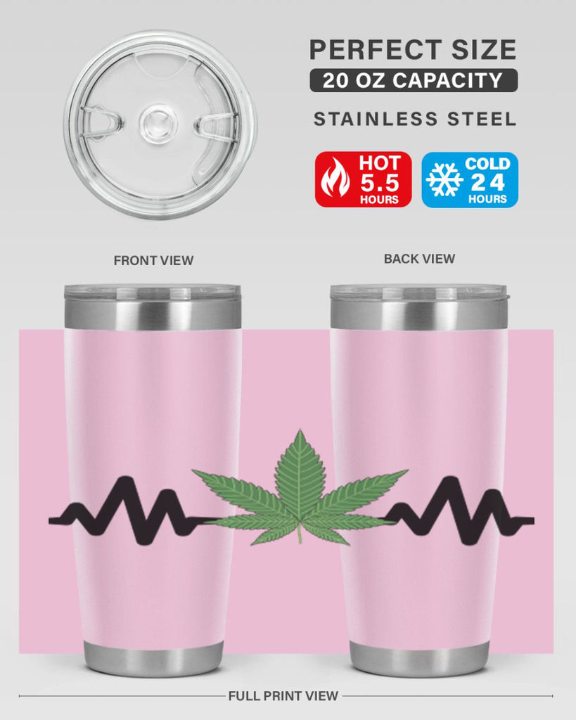 cannabis heartbeat 46#- marijuana- Tumbler