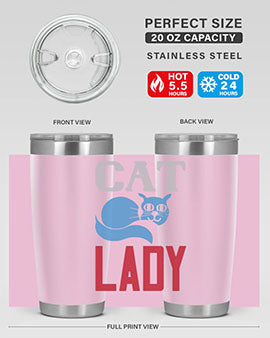 cat lady Style 31#- cat- Tumbler