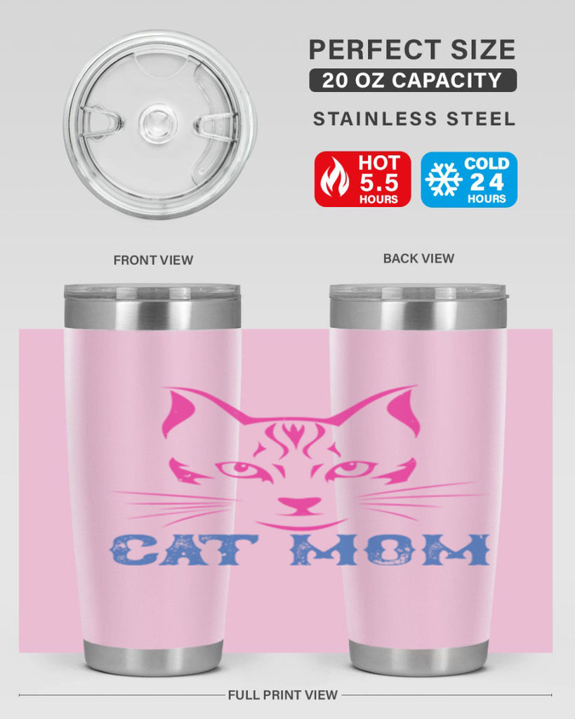 cat mom 195#- mom- Tumbler