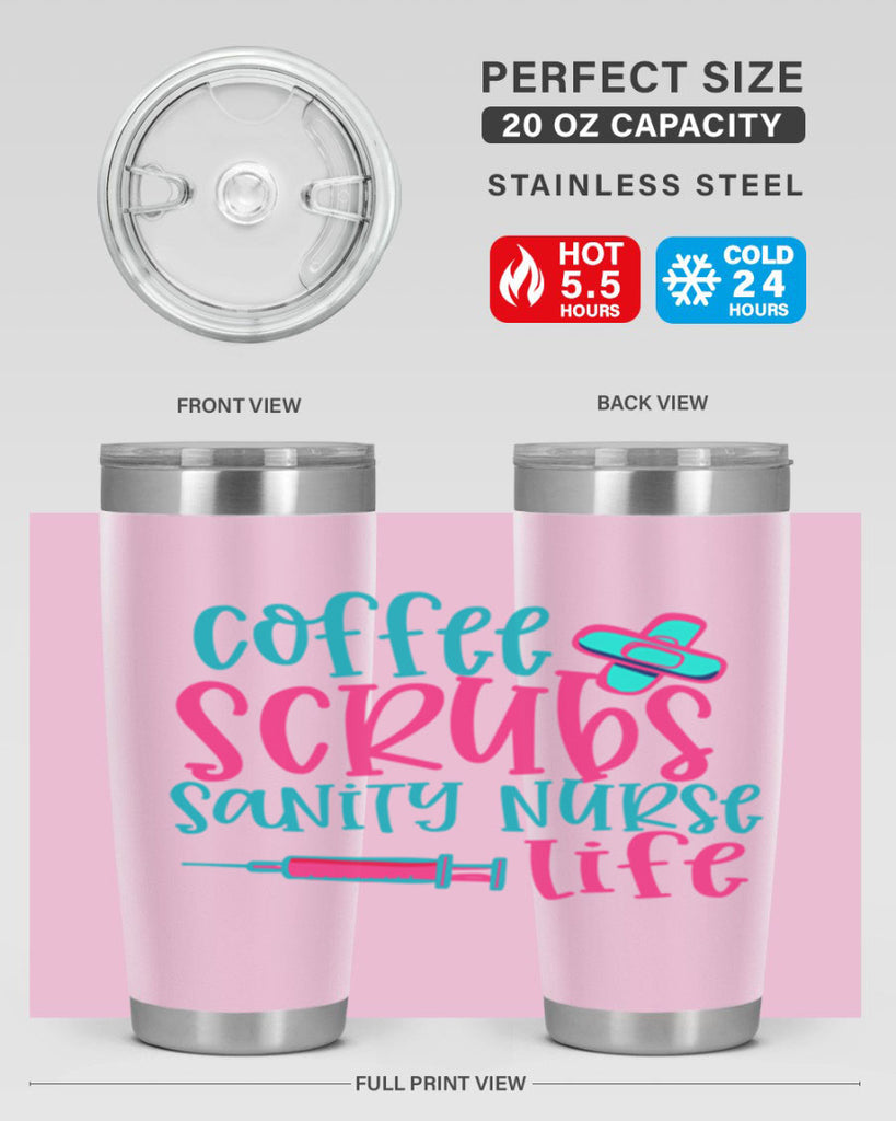 coffee scrubs sanity nurse life Style Style 207#- nurse- tumbler