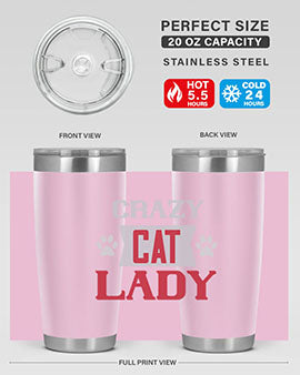 crazy cat lady Style 44#- cat- Tumbler