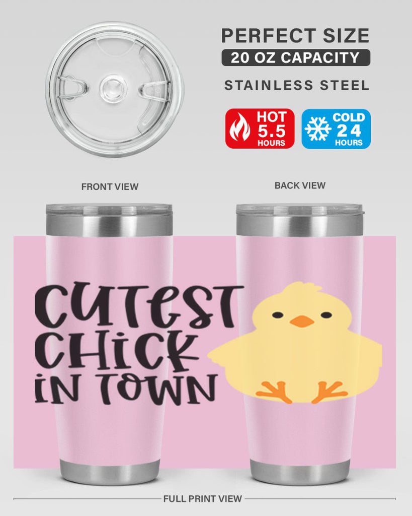 cutest chick in town 61#- easter- Tumbler