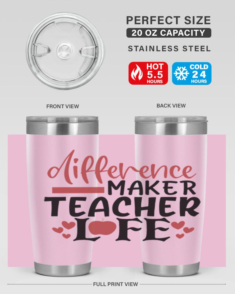 difference maker teacher life Style 118#- teacher- tumbler