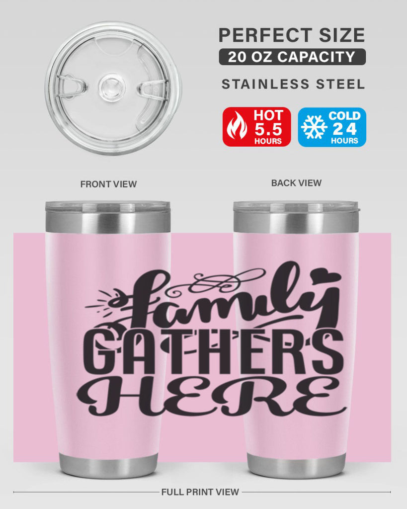 family gathers here 39#- family- Tumbler