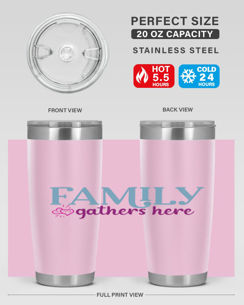 family gathers here 40#- family- Tumbler