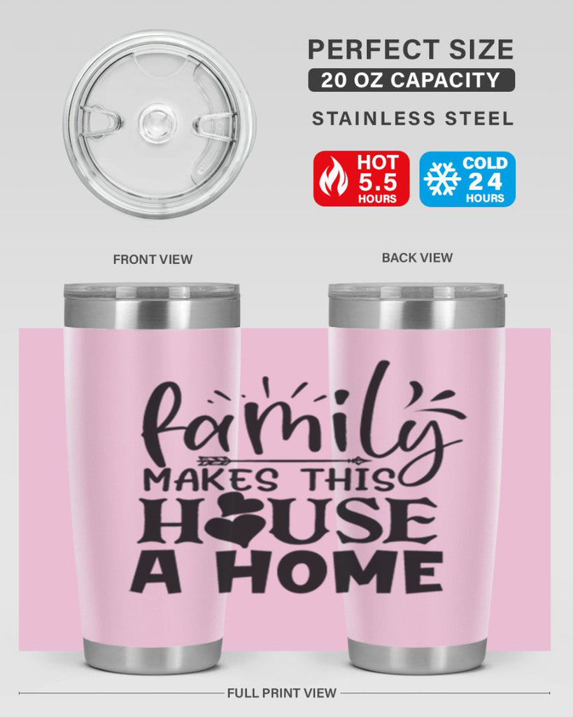 family makes this house a home 36#- family- Tumbler