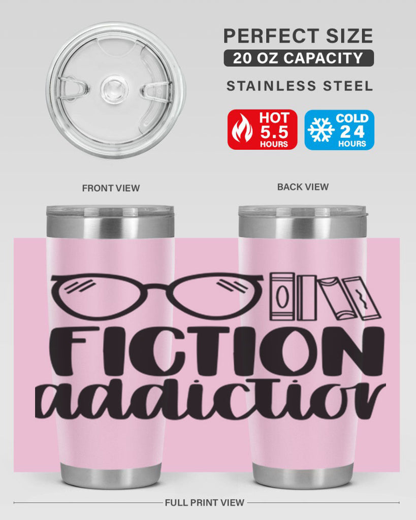 fiction addiction 40#- reading- Tumbler