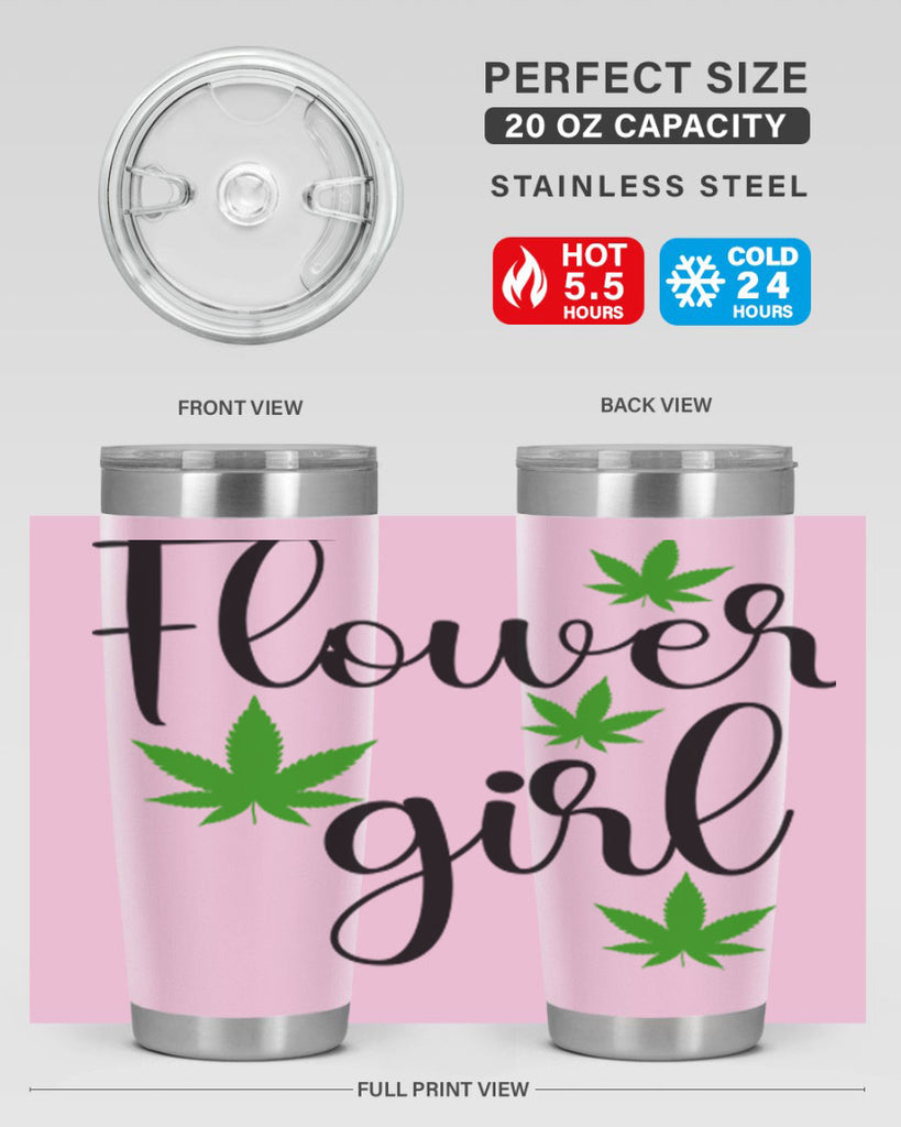 flower girl cannabis 84#- marijuana- Tumbler