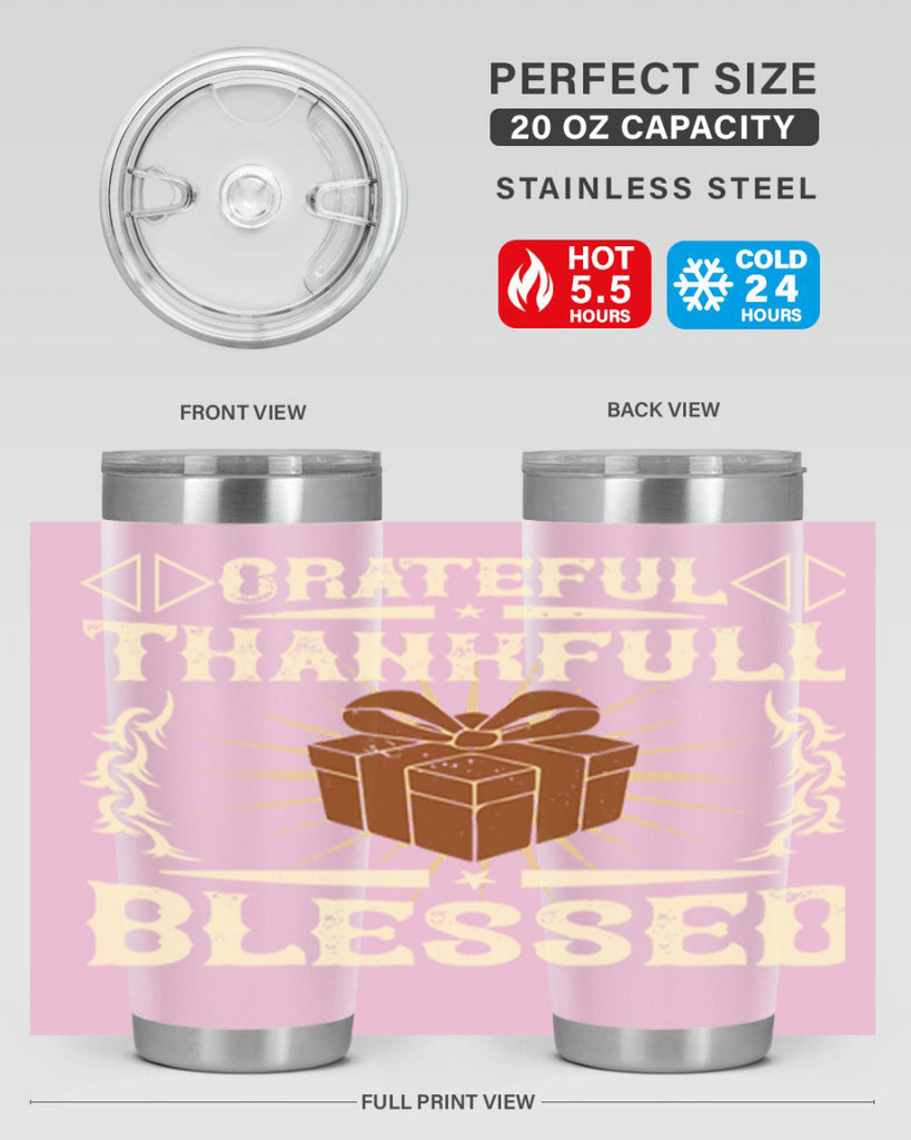 grateful thankfull blessed 40#- thanksgiving- Tumbler
