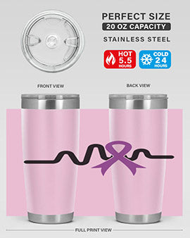 heartbeat with alzheimers cancer 155#- alzheimers- Tumbler