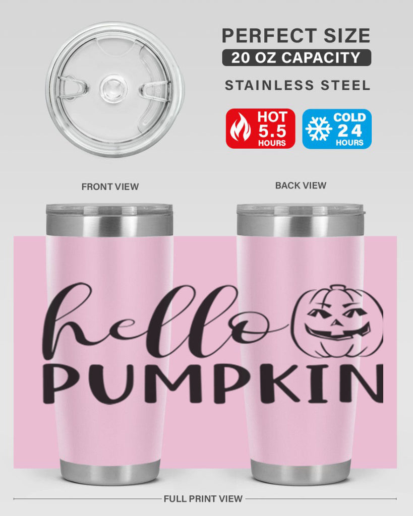 hello pumpkin 287#- fall- Tumbler