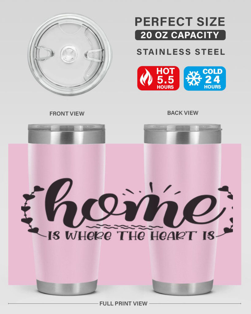 home is where the heart is 38#- home- Tumbler