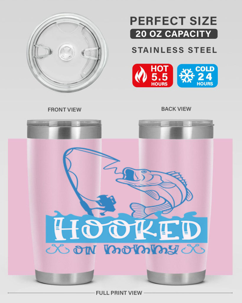 hooked on mommy 216#- fishing- Tumbler