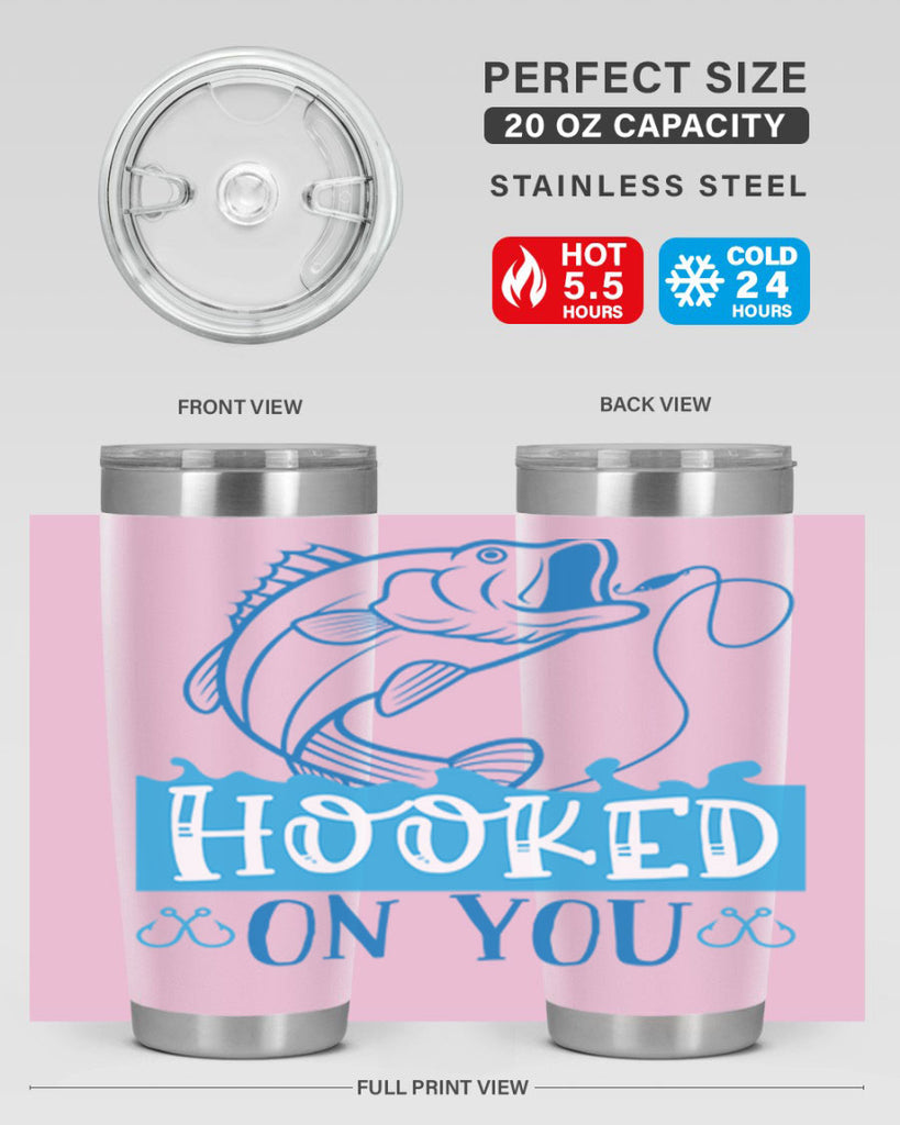 hooked on you 214#- fishing- Tumbler